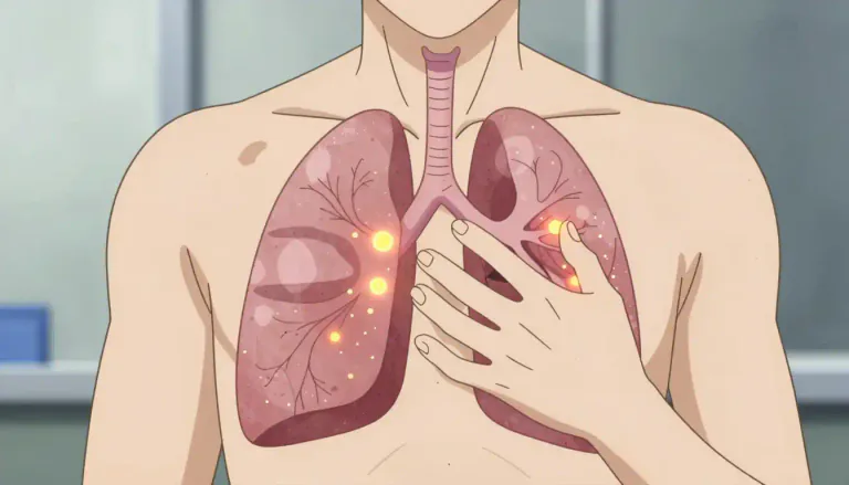 Visual representation of "sarcoidosis" - Sarcoidosis is a disease that results in the growth of small patches of inflammatory cells in different parts of the body, commonly the lungs.