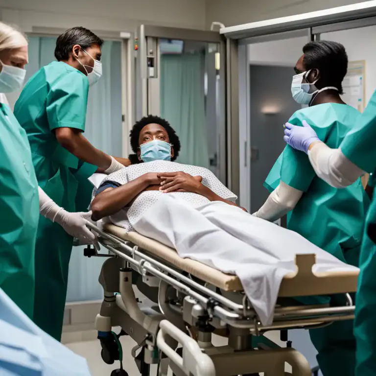 Visual representation of "admit" - To send someone to a hospital for treatment