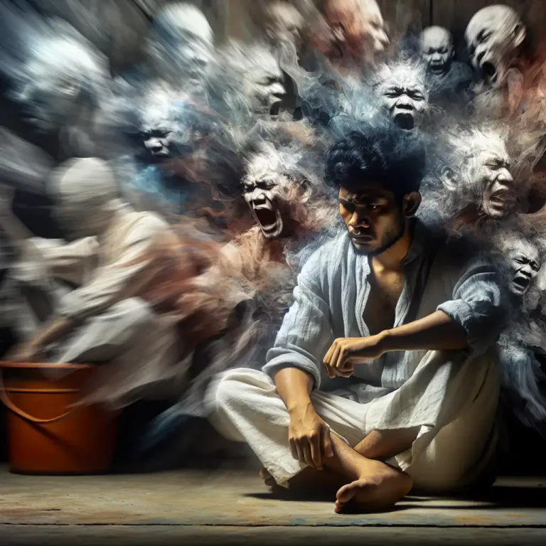 Visual representation of "crazy" - Mentally ill, especially in a severe way