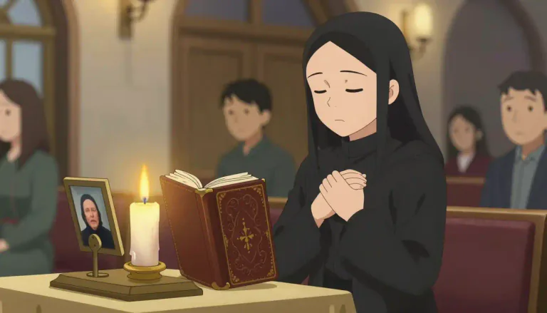 Visual representation of "kaddish" - A prayer recited in memory of the dead in Jewish tradition, demonstrating the mourner's commitment to their deceased loved ones.