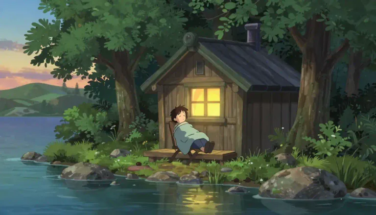 Visual representation of "bolthole" - A small, safe place where someone can go to hide or relax.