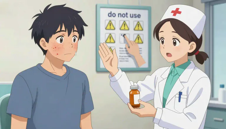 Visual representation of "contraindicate" - To advise against a certain action, process, or procedure due to a particular condition or circumstance