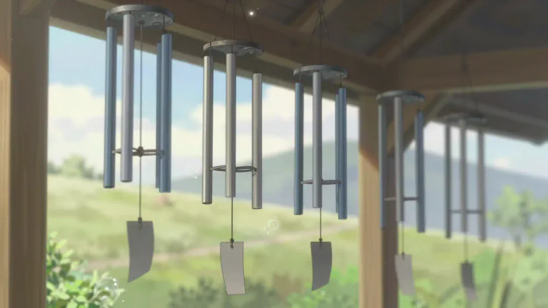 Visual representation of "tinkle" - to make a light, clear ringing sounds