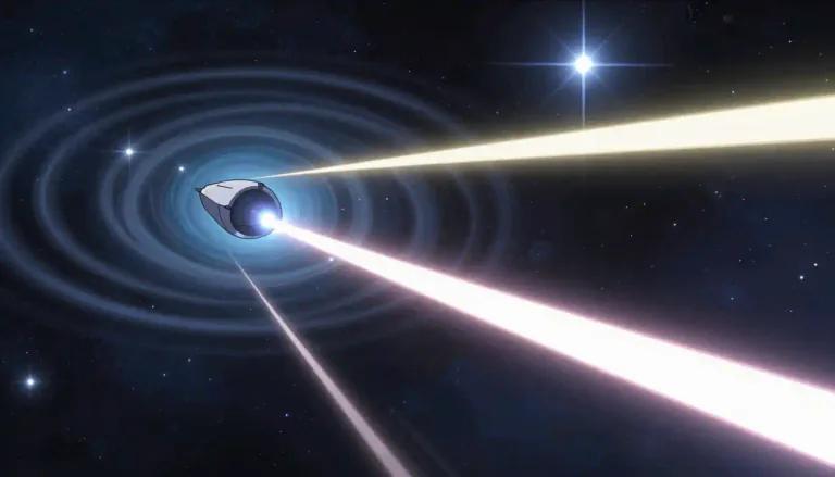 Visual representation of "superluminal" - Describing a speed that is faster than light, especially in the context of theoretical physics.