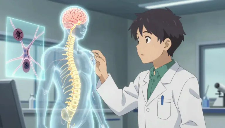 Visual representation of "neuropathology" - The study of diseases and conditions that affect the nervous system, including the brain and spinal cord.
