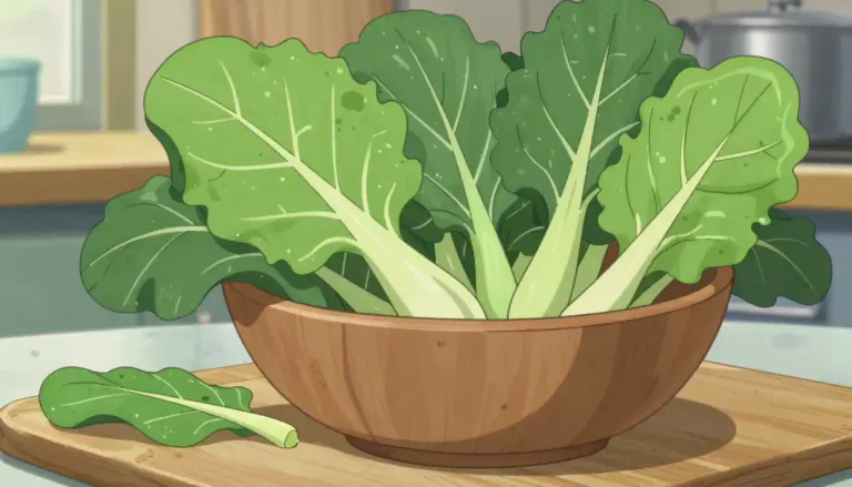 Visual representation of "collard" - A type of leafy green vegetable that is a member of the cabbage family, often cooked and served in various dishes.