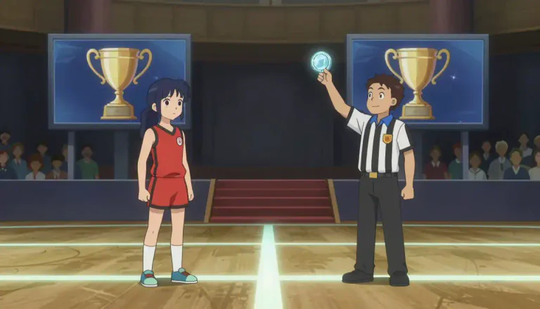 Visual representation of "tiebreak" - A method used to decide the winner of a competition when two or more participants have the same score.