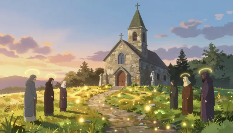 Visual representation of "hallowed" - Made holy, greatly respected or honored.
