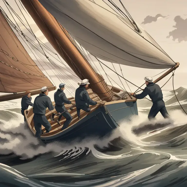 Visual representation of "reef" - In sailing, to reef means to reduce the area of a boat's sail.