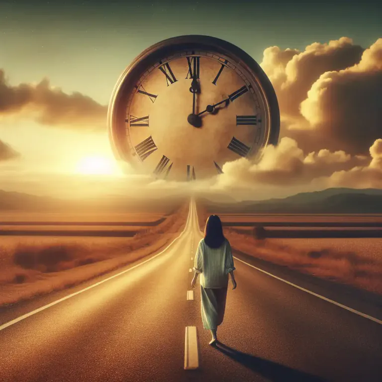 Visual representation of "soon" - used to express the wish or expectation that something will not happen for a long time