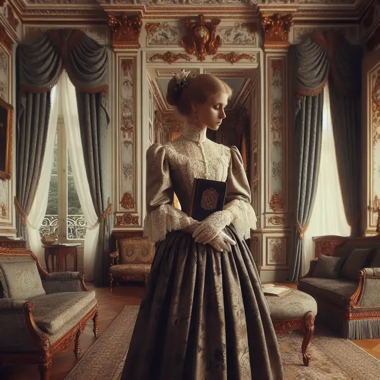 Visual representation of "gentlewoman" - In historical usage, a woman of high social rank or nobility.