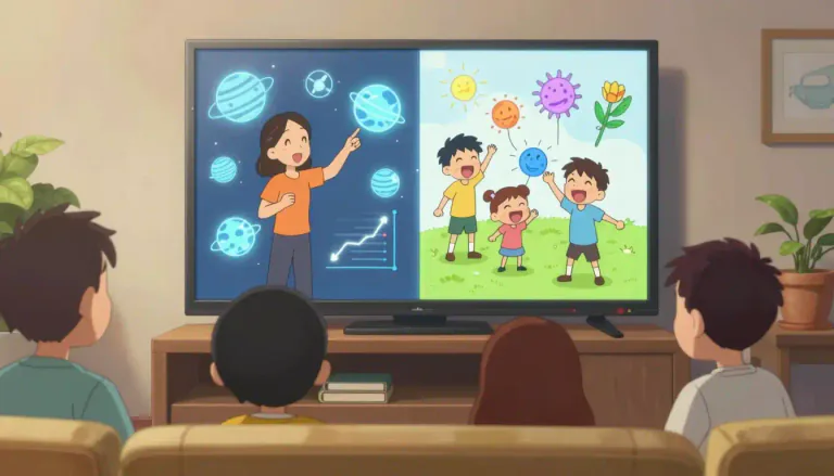 Visual representation of "infotainment" - A type of media that combines information and entertainment, usually found in television programs and online content.