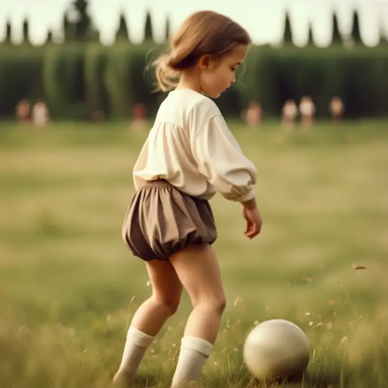 Visual representation of "knickers" - Short, loose-fitting pants gathered in at the knees, worn chiefly by children or women for sports during the early 20th century.