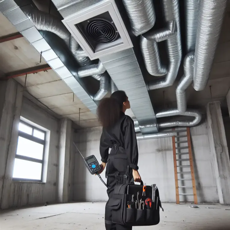 Visual representation of "plenum" - An enclosed space or duct for air in a building or other structure.