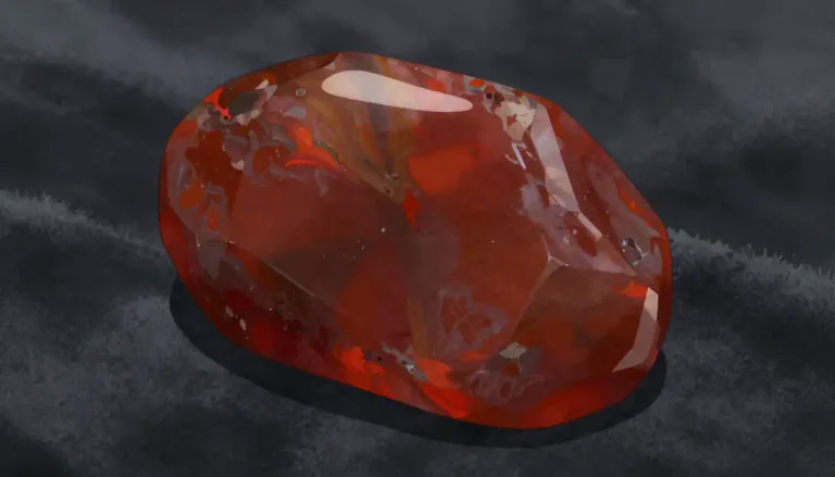 Visual representation of "carnelian" - A hard red or brown semi-precious gem