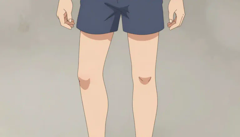 Visual representation of "thigh" - The part of the leg between the hip and the knee.