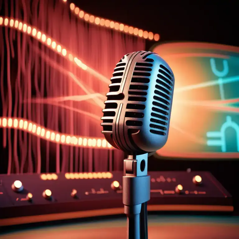 Visual representation of "in the air" - Being broadcast on radio or television.