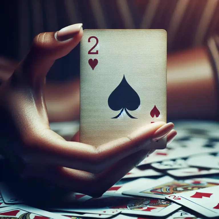 Visual representation of "deuce" - In cards, it is used to represent the number two card in a deck.