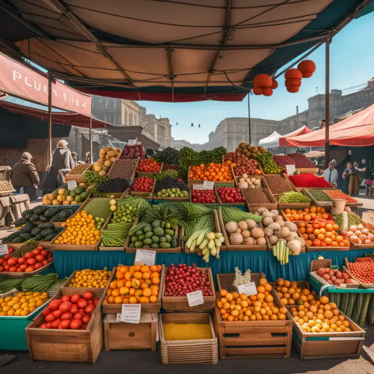 Visual representation of "produce" - Things that have been grown or created, especially to be sold.
