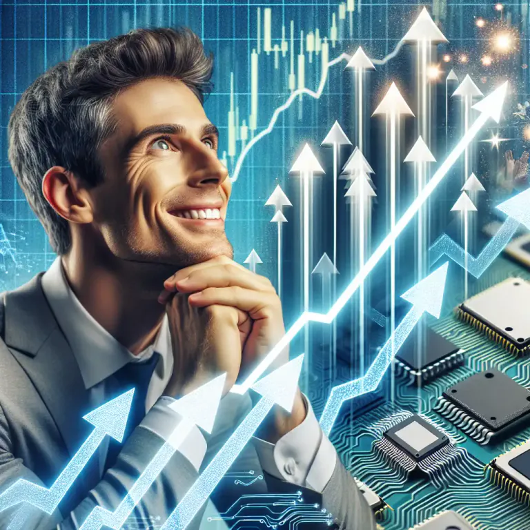 Visual representation of "long" - Pointing towards profits in stocks or other securities