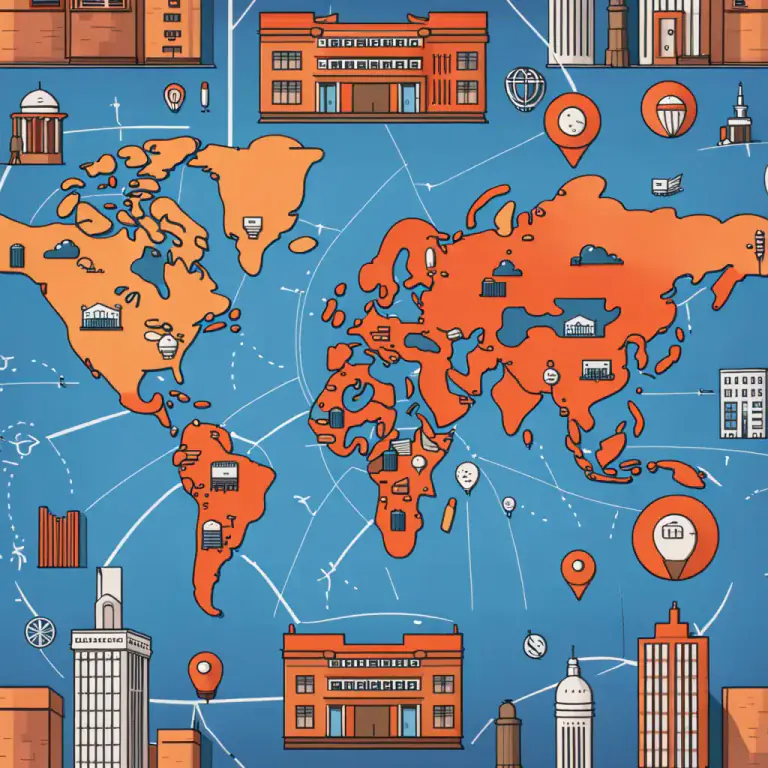 Visual representation of "marketplace" - The world of business and trade