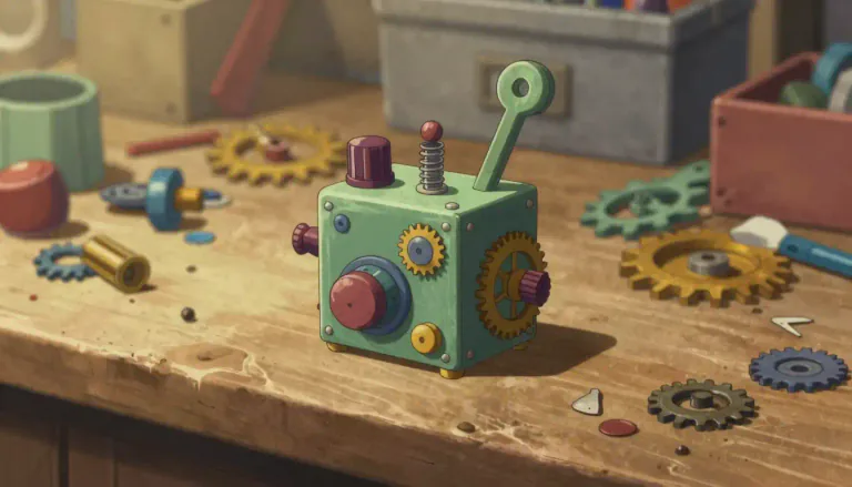 Visual representation of "thingamajig" - A humorous or whimsical term for an unnamed object, often of trivial importance.