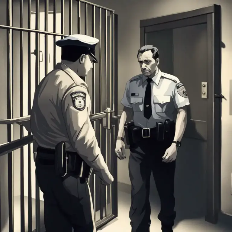 Visual representation of "bang up" - To put someone in prison