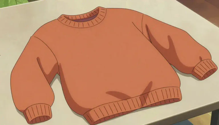 Visual representation of "sweater" - A warm piece of clothing which covers the upper part of your body and your arms, usually made of wool or cotton.