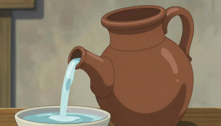 Visual representation of "ewer" - A large container with a handle and a lip, used for holding and pouring out liquids.