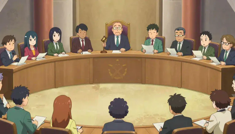 Visual representation of "presidium" - A committee or group that leads an assembly or organization, often responsible for the chairmanship or succession of meetings.