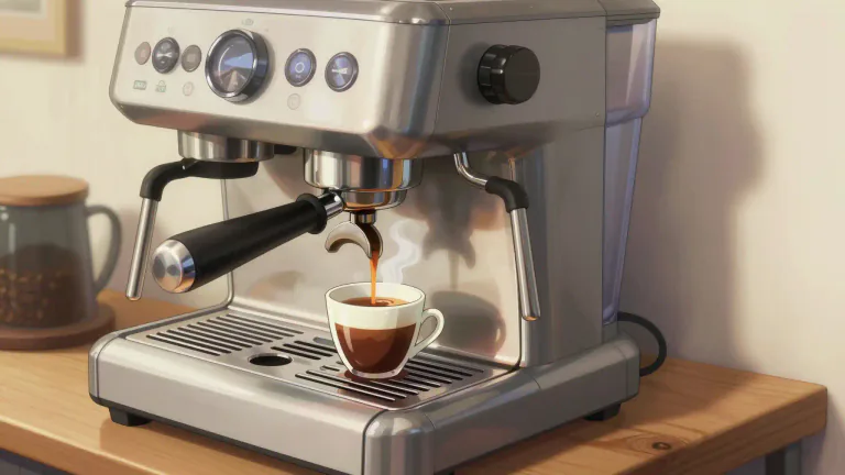 Visual representation of "espresso" - A method of making coffee that is often done with a machine.