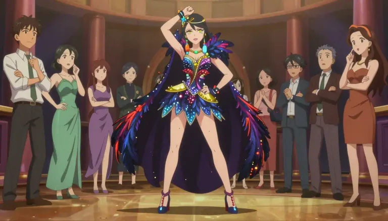 Visual representation of "flamboyance" - Excessive showiness or boldness in behavior or appearance.