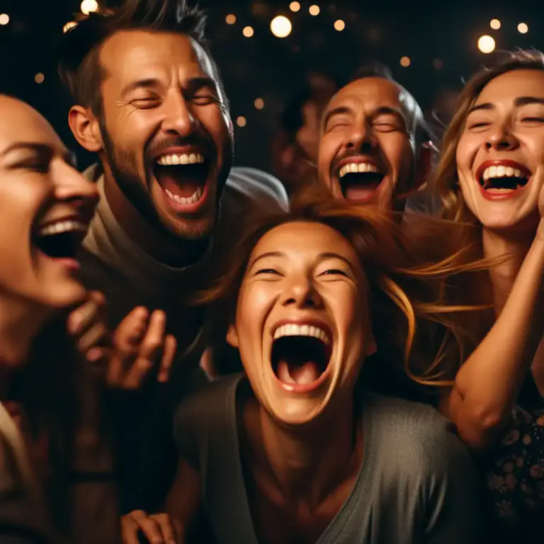Visual representation of "gale" - A loud outburst, especially of laughter
