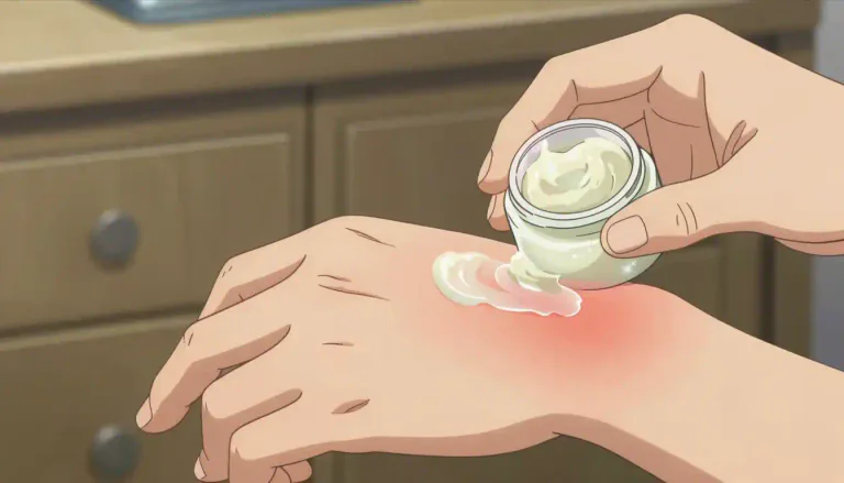 Visual representation of "salve" - A substance you put on a wound or sore skin to heal or soothe it.