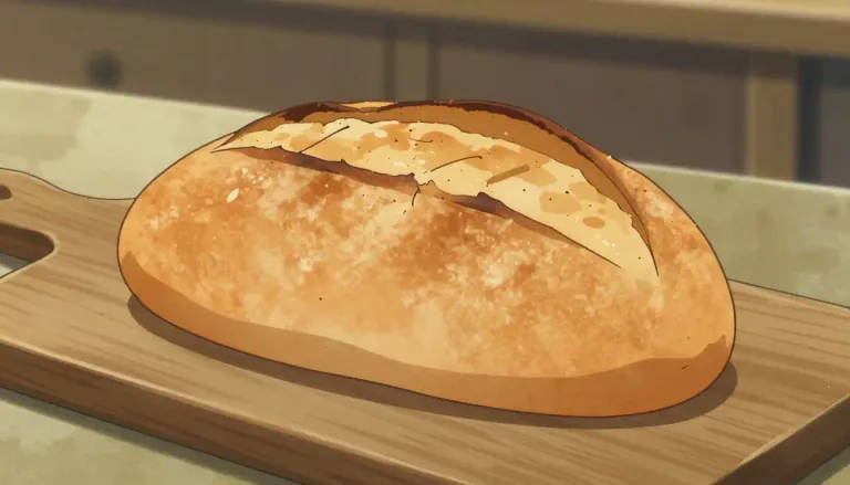 Visual representation of "loaf" - A piece of bread that is shaped and baked in one piece