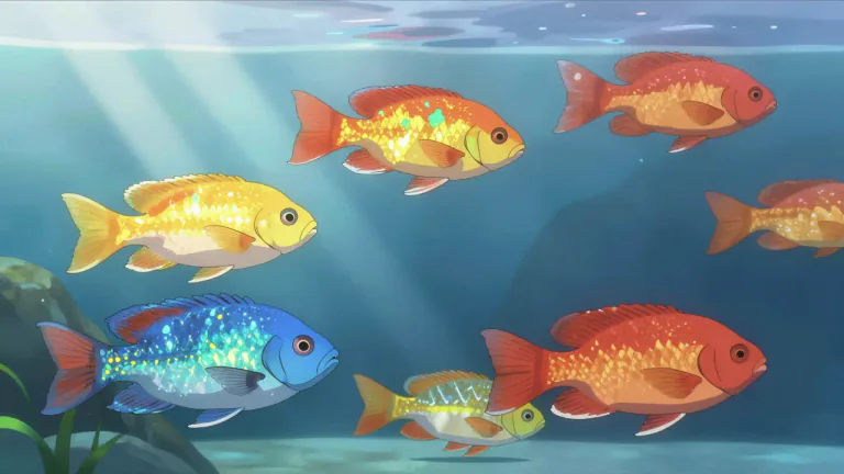 Visual representation of "cichlid" - A cichlid is a type of fish belonging to the family Cichlidae, known for their bright colors and varied forms, often kept in aquariums.