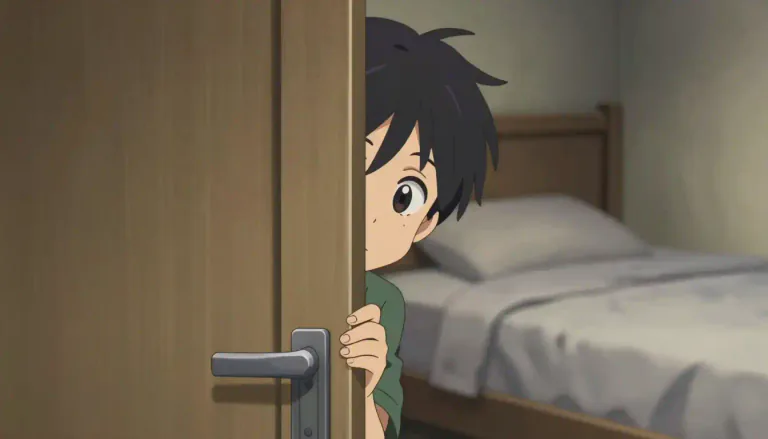 Visual representation of "peek" - To look quickly or secretly at something, often through a small opening or from a hidden place