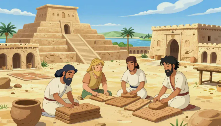 Visual representation of "sumerian" - Relating to the ancient civilization that inhabited southern Mesopotamia, known for its advances in writing and architecture.