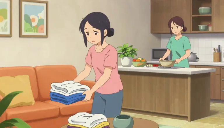 Visual representation of "homemaker" - A person who manages the household as his or her main job