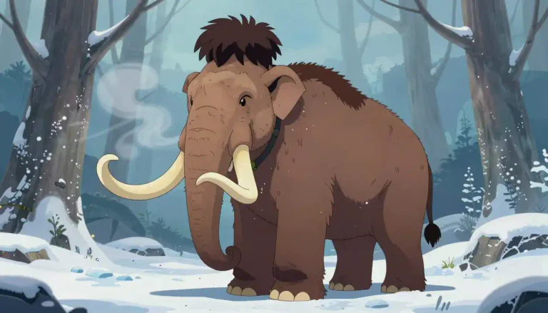 Visual representation of "mastodon" - A large, extinct mammal similar to an elephant, which lived during the late Pleistocene epoch and is characterized by long, curved tusks and a shaggy coat.