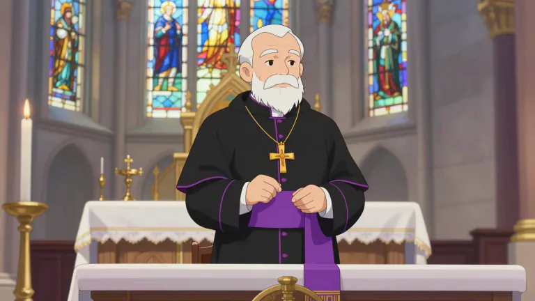 Visual representation of "monsignor" - A title of honor given to certain priests in the Catholic Church, indicating recognition for their service.