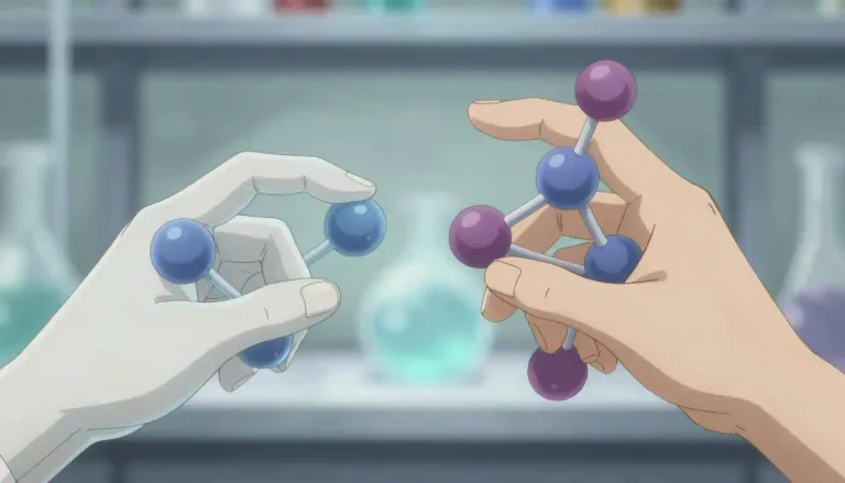 Visual representation of "chirality" - Chirality refers to the property of a molecule that makes it non-superimposable on its mirror image, resulting in two distinct forms.