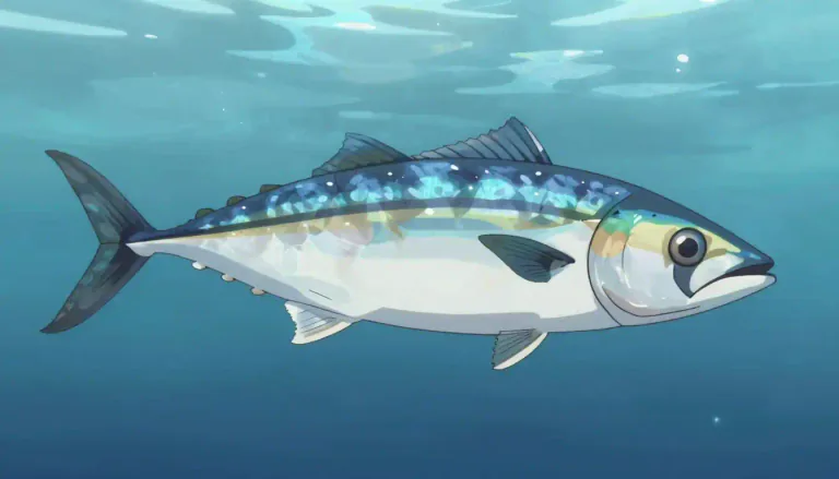Visual representation of "bonito" - A type of fish similar to mackerel, known for its rich flavor and firm texture.