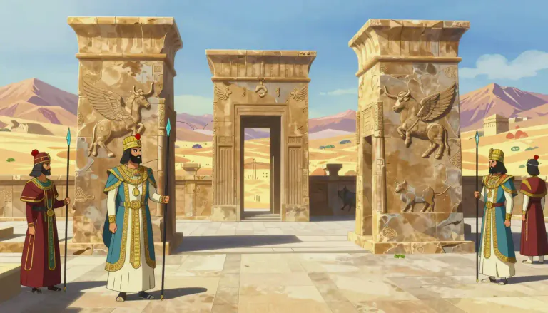 Visual representation of "achaemenid" - Related to the Achaemenids, an ancient Persian dynasty that founded one of the largest empires in history.