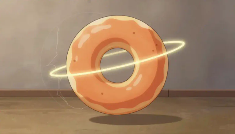 Visual representation of "torus" - A torus is a surface of revolution generated by revolving a circle in three-dimensional space about an axis coplanar with the circle.