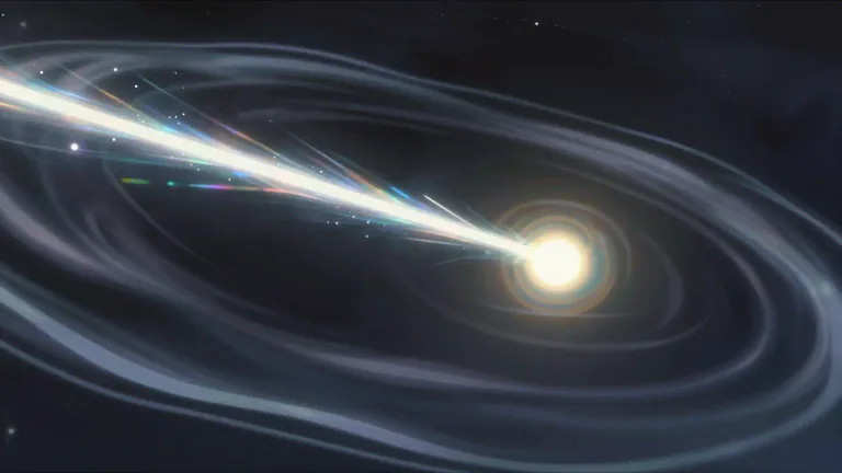 Visual representation of "photon" - A photon is a basic particle of light or other electromagnetic radiation, which has no mass and travels at the speed of light.