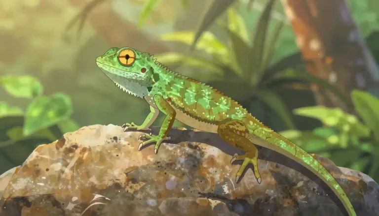 Visual representation of "anole" - A small to medium-sized lizard belonging to the family Polychrotidae, found mostly in warmer climates.