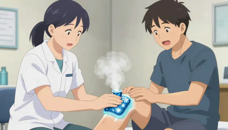 Visual representation of "cryotherapy" - Cryotherapy is a treatment method that uses extremely cold temperatures to treat various health conditions, especially to relieve pain or inflammation.