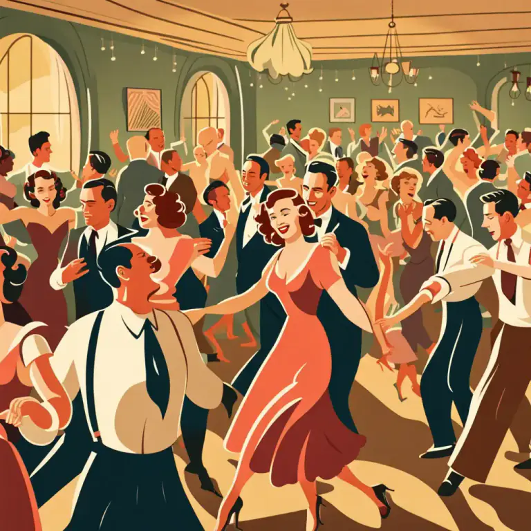 Visual representation of "swing" - A type of dance or music characterized by a distinctive rhythm