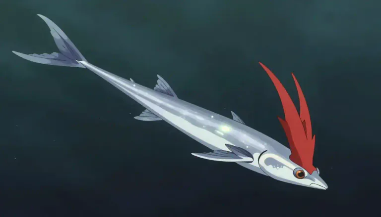Visual representation of "oarfish" - A long, slender, ribbon-like fish that lives in deep waters and is known for its distinctive appearance.